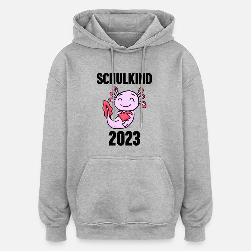 Schuldkind Einschulung 2023 - Oversized Unisex Hoodie - Grau meliert