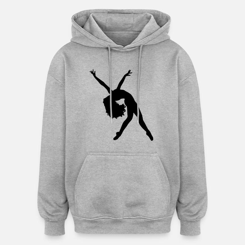 danseuse - Sweat à capuche oversize unisexe - gris chiné