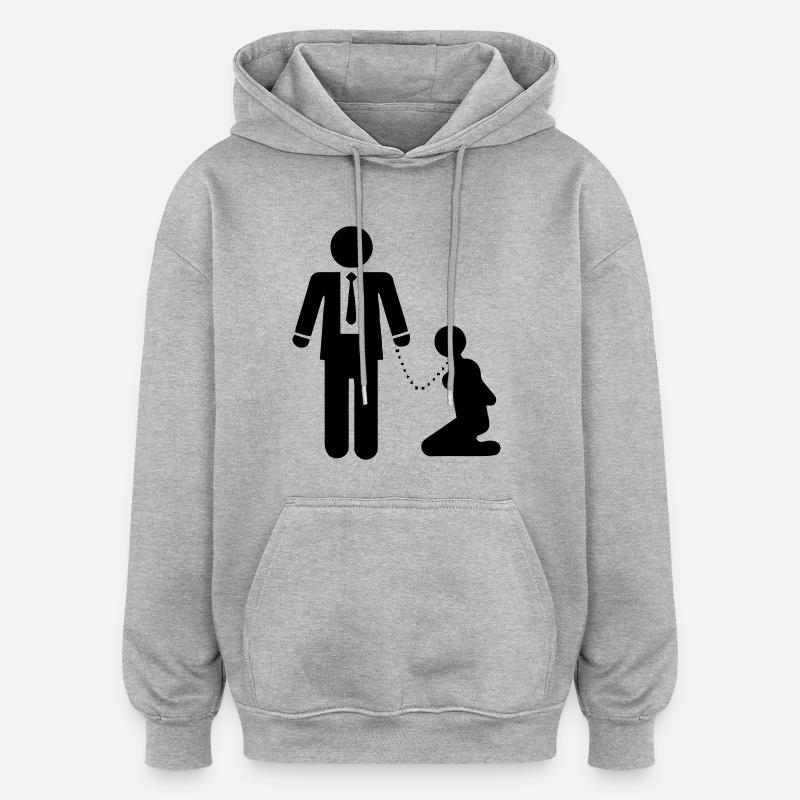 BDSM Master - Oversized Unisex Hoodie - Grau meliert