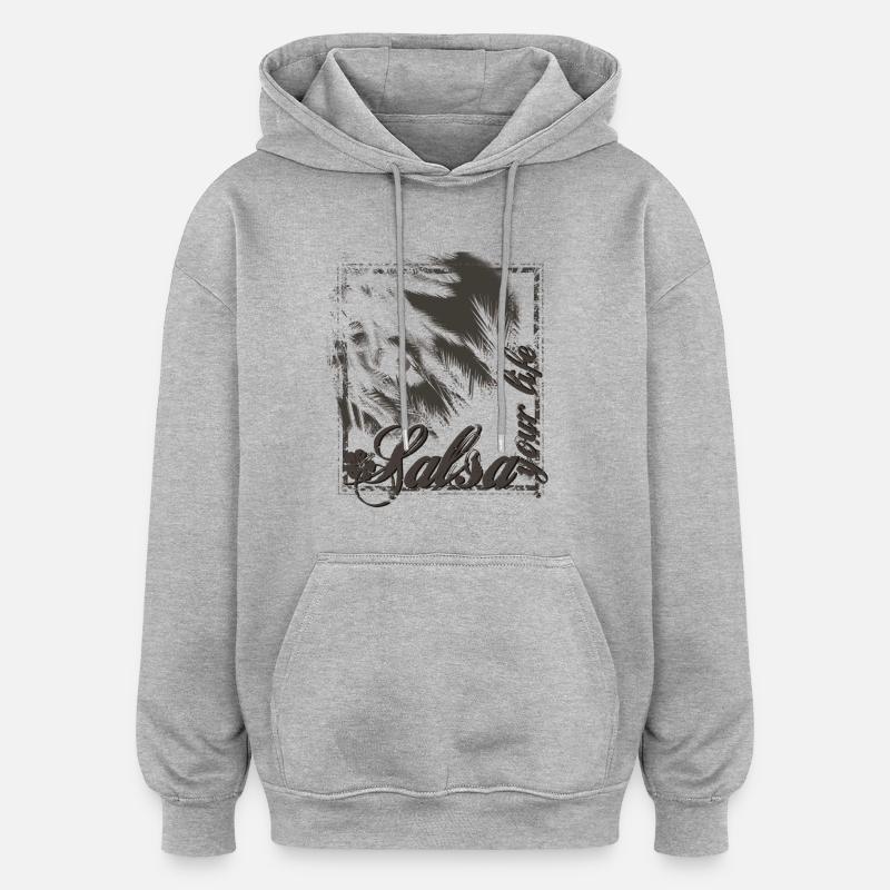 salsa - Sweat à capuche oversize unisexe - gris chiné