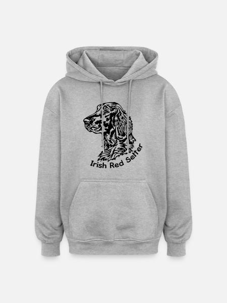 277 irish Red Setter - Oversized Unisex Hoodie - Grau meliert