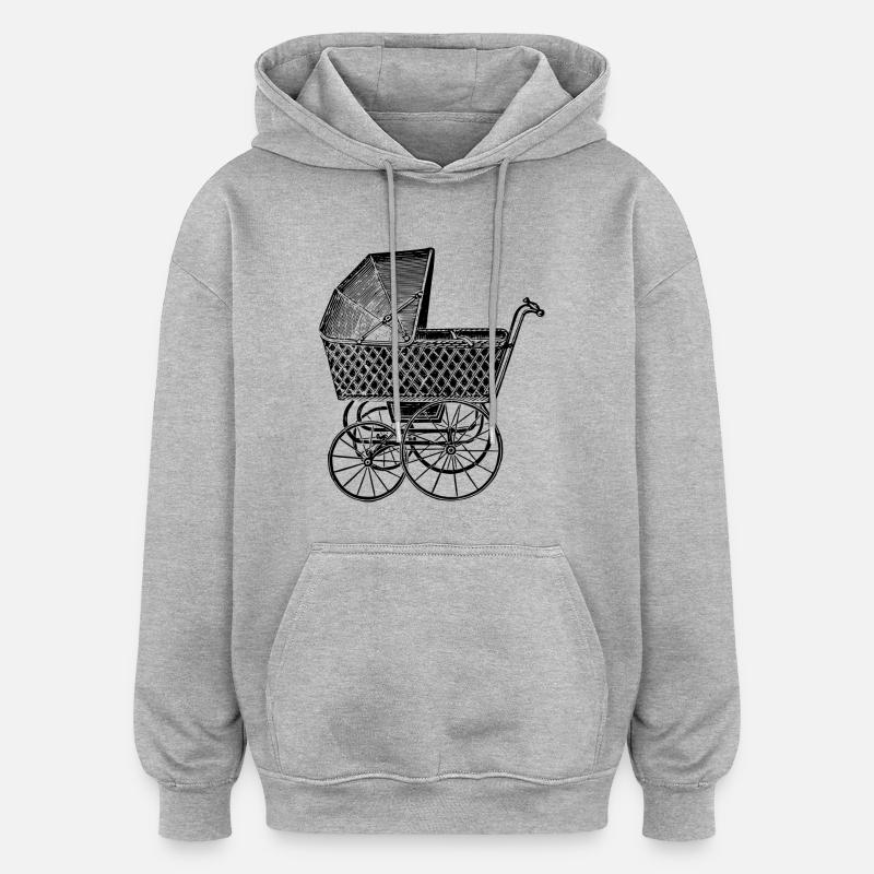 stroller - Oversized Unisex Hoodie - heather grey
