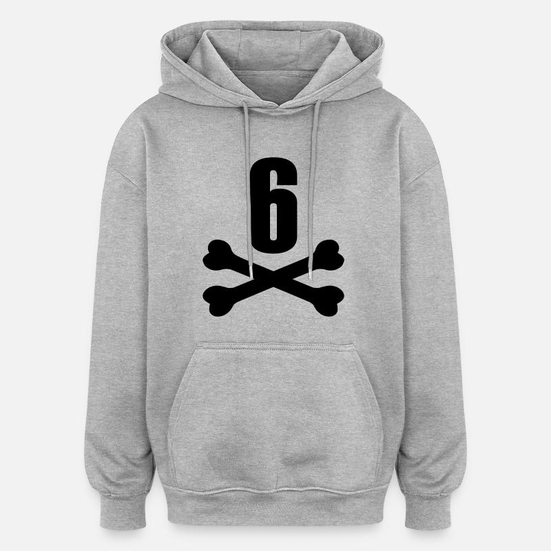 birthday 6 - Sweat à capuche oversize unisexe - gris chiné