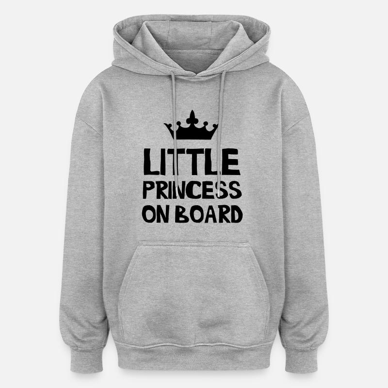 Little Princesse on Board - Sweat à capuche oversize unisexe - gris chiné