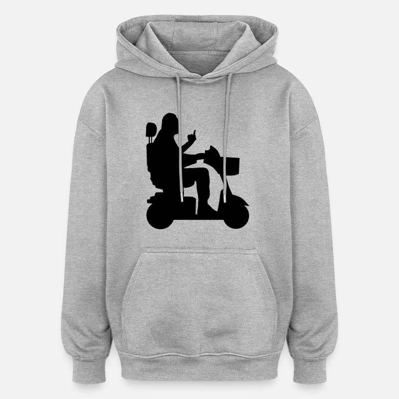 retraité - Sweat à capuche oversize unisexe - gris chiné