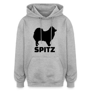 Spitz - Oversized Unisex Hoodie - Grau meliert - Vorne - Noah (186cm)