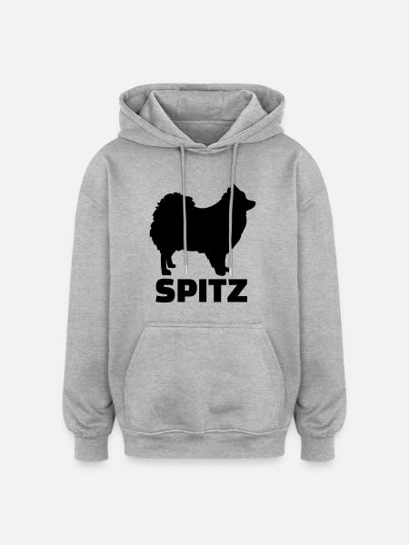 Spitz - Sweat à capuche oversize unisexe - gris chiné