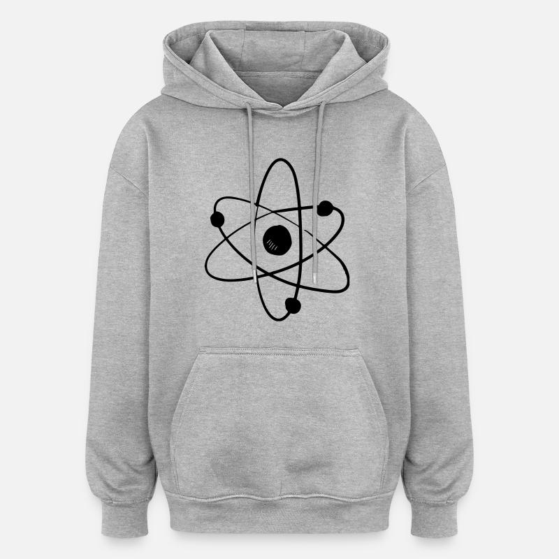 atom-logo - Sweat à capuche oversize unisexe - gris chiné