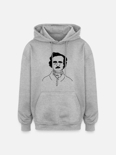 Edgar Allan Poe - Oversized Unisex Hoodie - heather grey