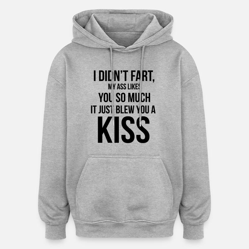 Fart - Sweat à capuche oversize unisexe - gris chiné