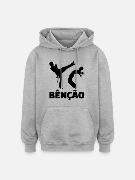 Capoeira - Sweat à capuche oversize unisexe - gris chiné