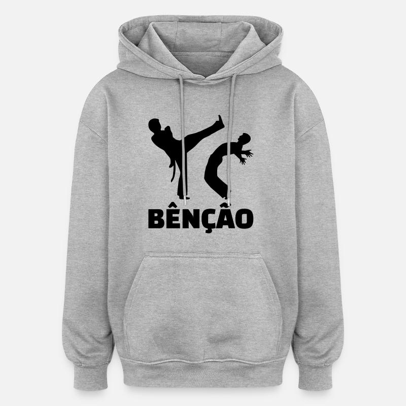Capoeira - Sweat à capuche oversize unisexe - gris chiné