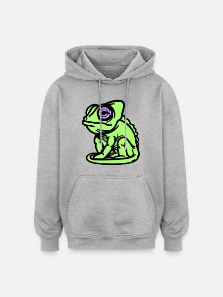 Chameleon - Oversized Unisex Hoodie - heather grey