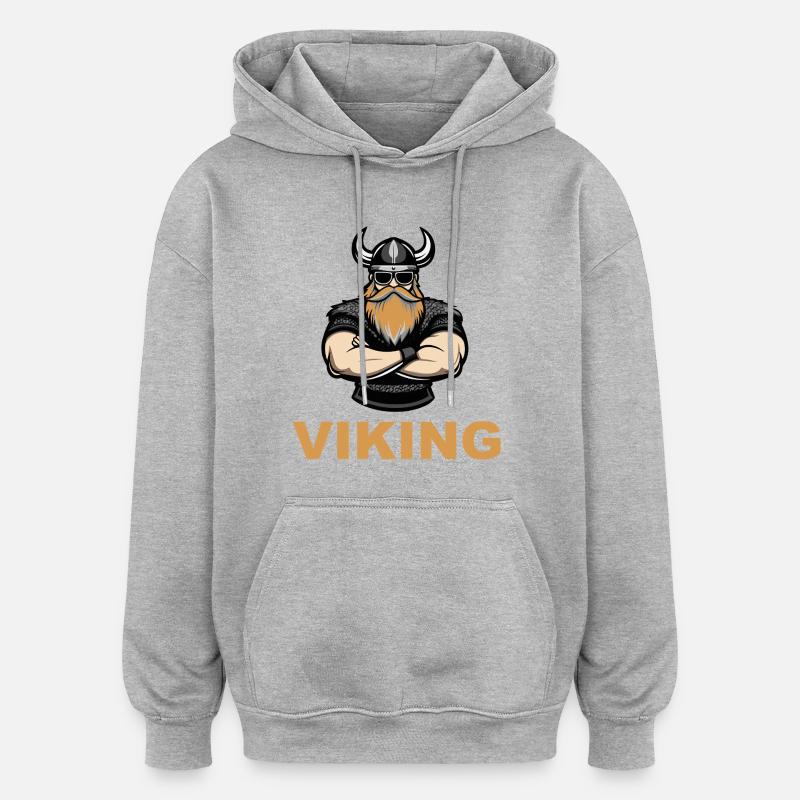 wikinger warrior 1 - Oversized Unisex Hoodie - Grau meliert