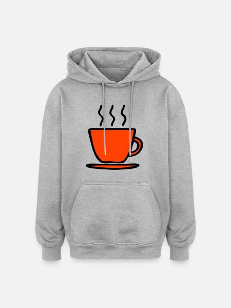 Tasse - Oversized Unisex Hoodie - Grau meliert