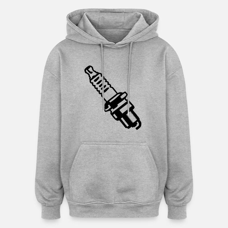 Bougie - Sweat à capuche oversize unisexe - gris chiné