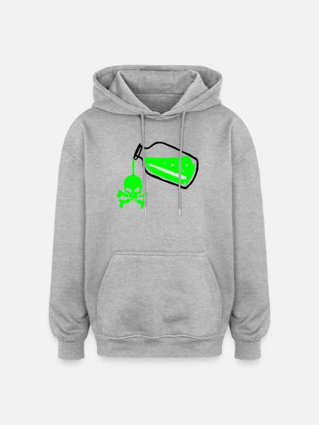 Poison bottle with a skull - Oversized Unisex Hoodie - heather grey