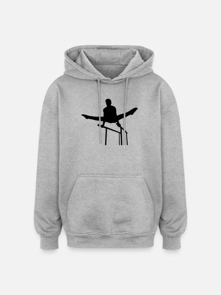 Gymnastics man - Oversized Unisex Hoodie - heather grey