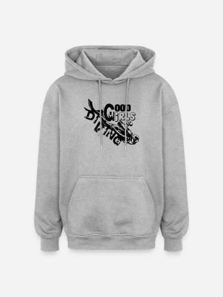 Good Girls Go Diving - Oversized Unisex Hoodie - heather grey