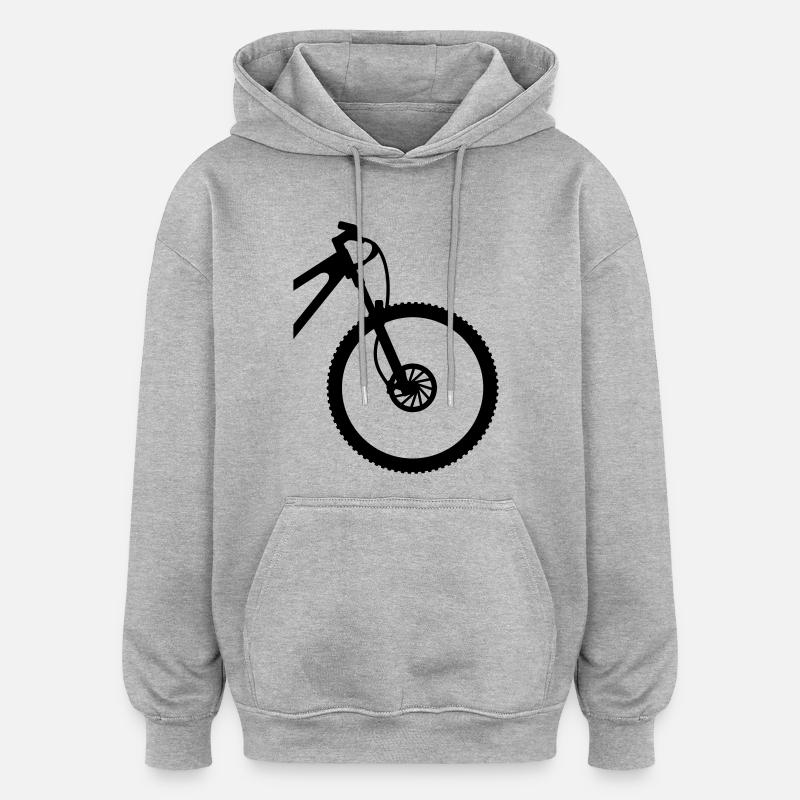 VTT front - Sweat à capuche oversize unisexe - gris chiné