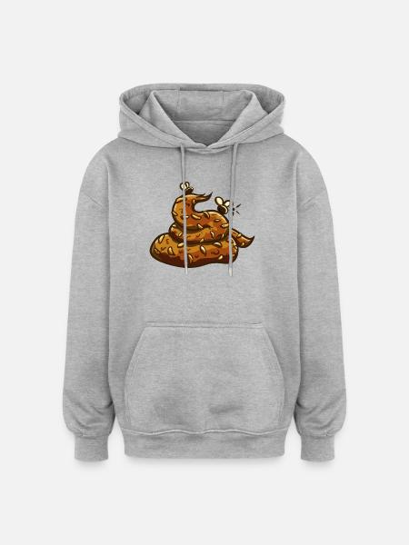 Poop pile Uahaha! - Oversized Unisex Hoodie - heather grey