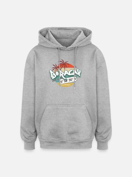 Latitude - Sweat à capuche oversize unisexe - gris chiné