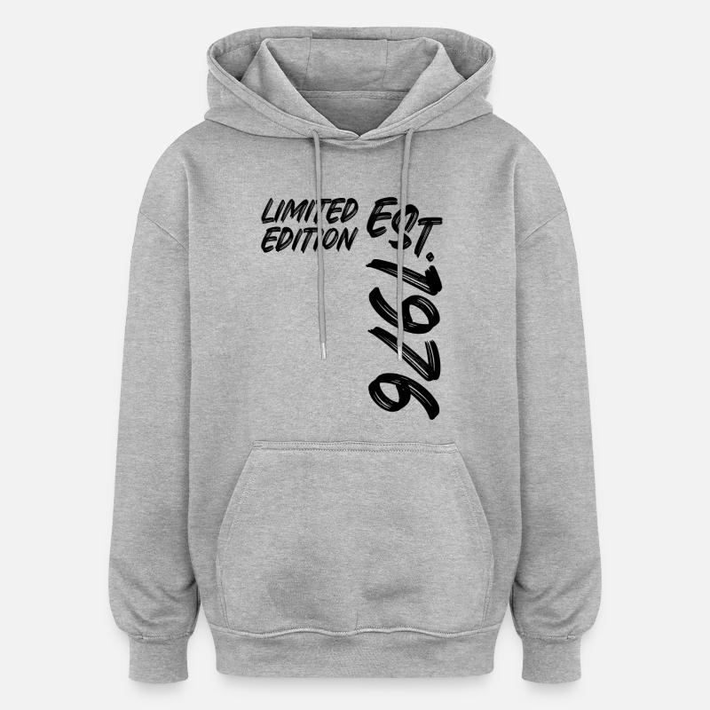 Édition limitée Est. 1976 - Sweat à capuche oversize unisexe - gris chiné