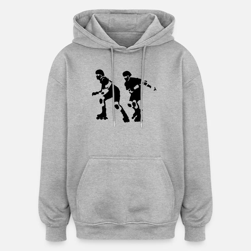 Paquebot - Sweat à capuche oversize unisexe - gris chiné