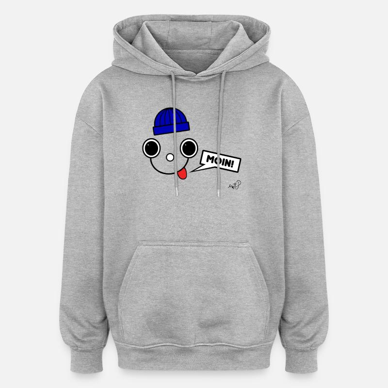 Koppie Moin avec Beanie - Sweat à capuche oversize unisexe - gris chiné