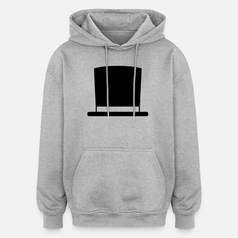 Haut-de-forme - Sweat à capuche oversize unisexe - gris chiné