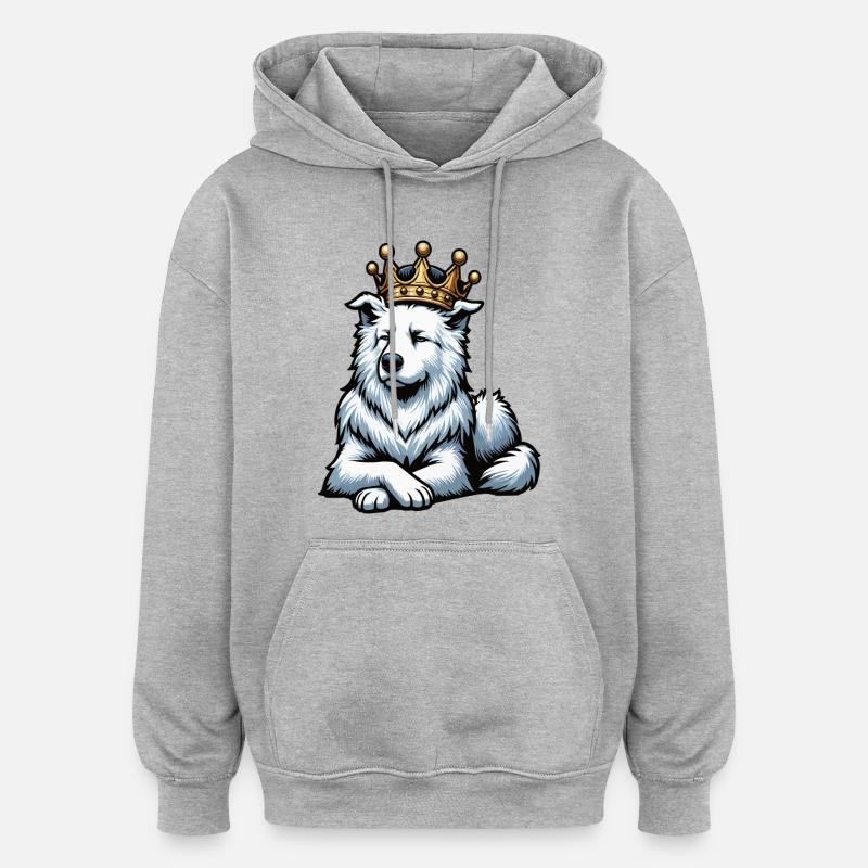White Shepherd Shepherd Shepherd Dogs - Oversized Unisex Hoodie - heather grey
