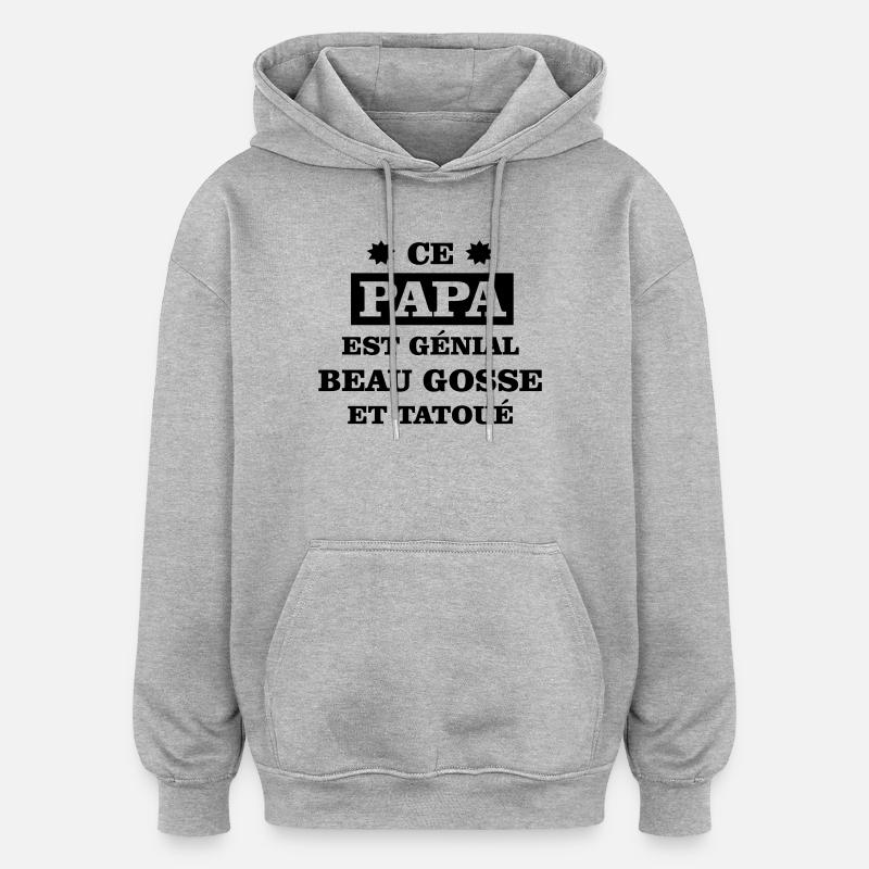 A great dad - Oversized Unisex Hoodie - heather grey