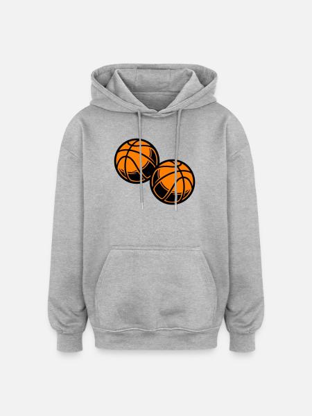 Basketball Symbol Team - Oversized Unisex Hoodie - Grau meliert