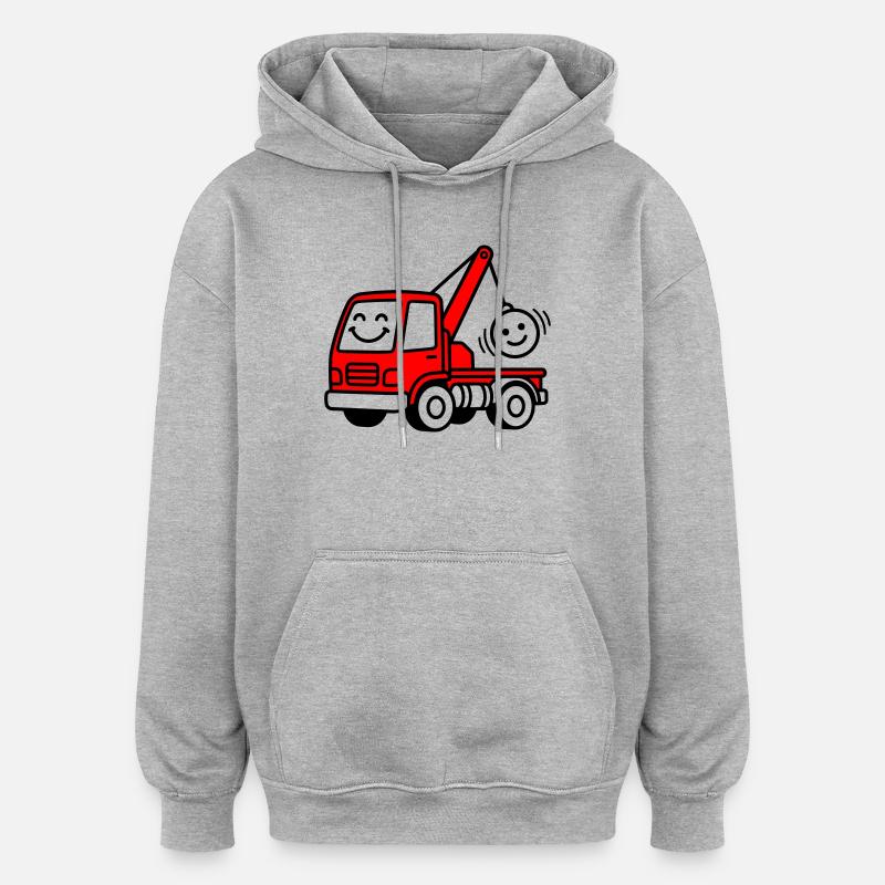 Enfants de voitures de ferraille - Sweat à capuche oversize unisexe - gris chiné