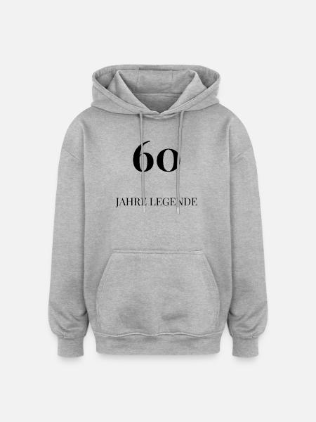 60 Jahre Legende - Oversized Unisex Hoodie - Grau meliert