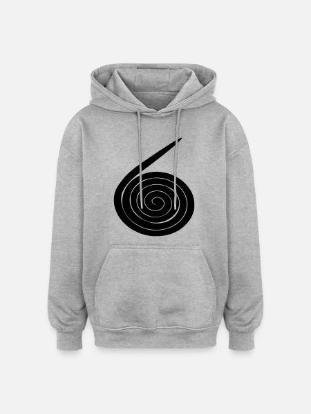 Number 6 Snail - Oversized Unisex Hoodie - heather grey