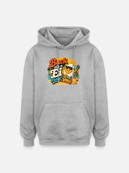 Préparez-vous un œuf dessus ! - Sweat à capuche oversize unisexe - gris chiné