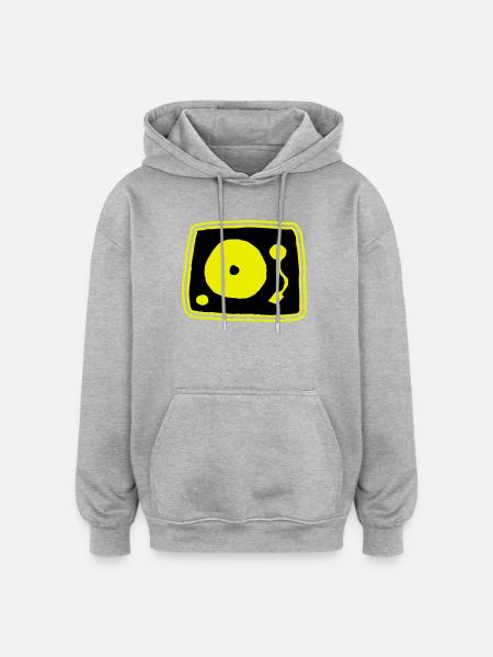 Record player - Oversized Unisex Hoodie - heather grey