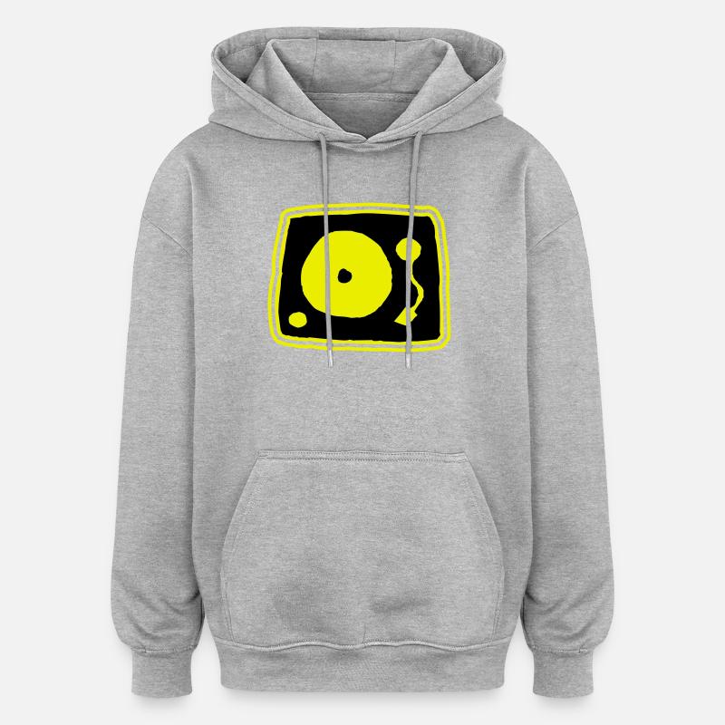 Record player - Oversized Unisex Hoodie - heather grey