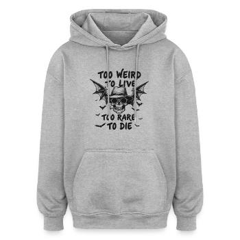 Too Weird - Oversized Unisex Hoodie - Grau meliert - Vorne - Noah (186cm)