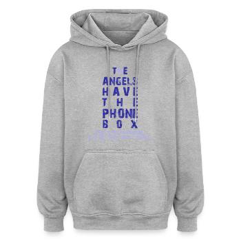 Angels have the Phonebox - Oversized Unisex Hoodie - Grau meliert - Vorne - Noah (186cm)