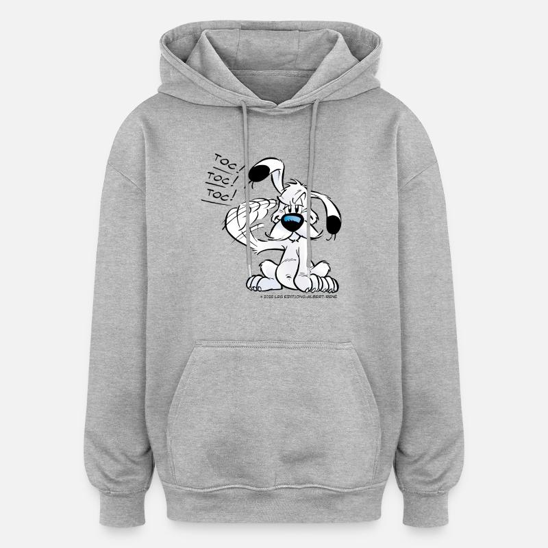Asterix & Obelix Dogmatix Gesturing Toc - Sudadera con capucha oversize unisex - gris jaspeado