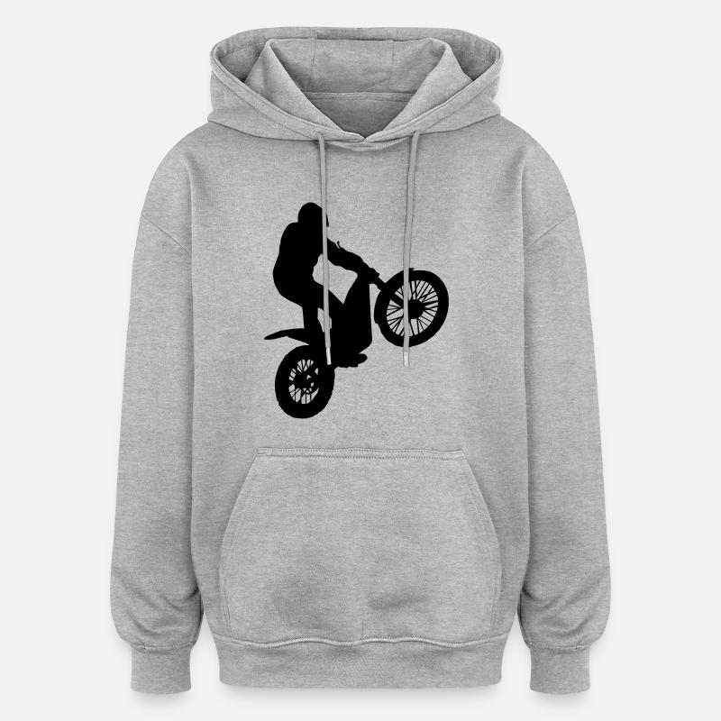 Trial - Sweat à capuche oversize unisexe - gris chiné