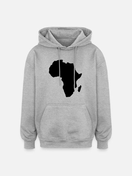 Afrika - Oversized Unisex Hoodie - Grau meliert