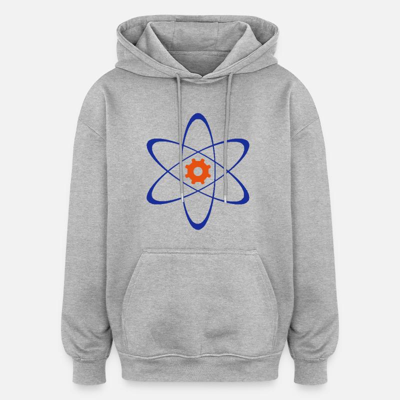 Fachschaft Physik+Technik Uni DuE - Oversized Unisex Hoodie - Grau meliert