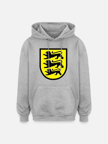 Baden-Württemberg - Oversized Unisex Hoodie - Grau meliert