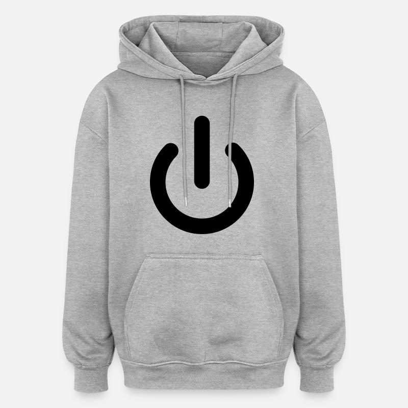 puissance - Sweat à capuche oversize unisexe - gris chiné