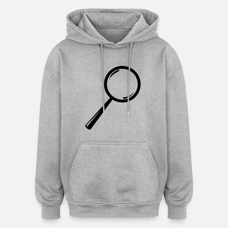 Lupe - Oversized Unisex Hoodie - Grau meliert