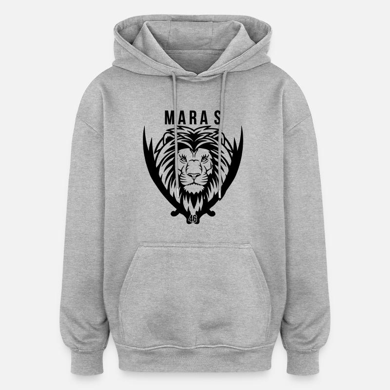 MARAS 46 - Oversized Unisex Hoodie - Grau meliert