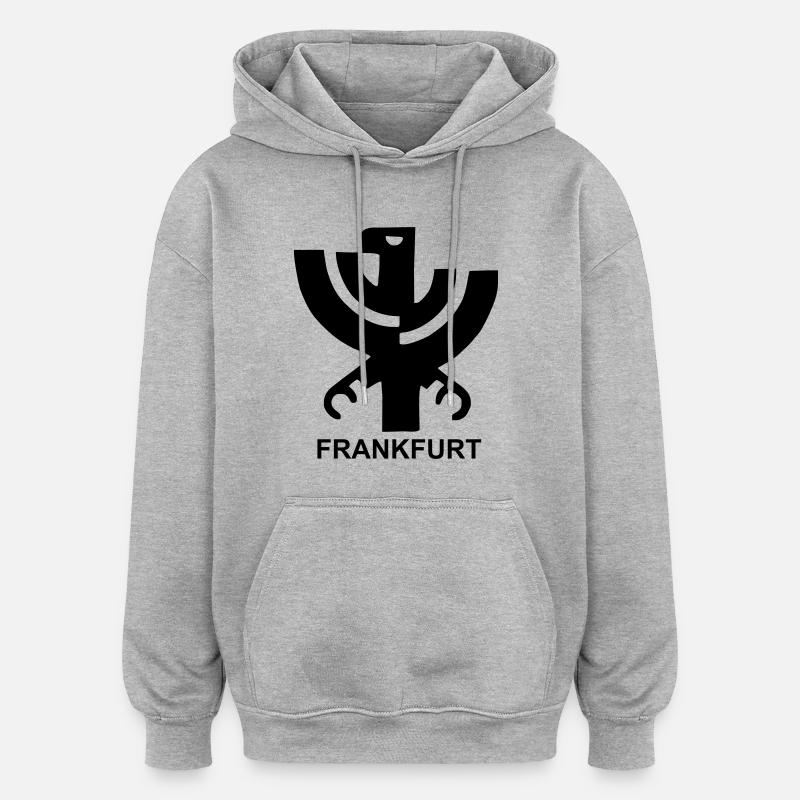 ffm crest - Oversized Unisex Hoodie - heather grey